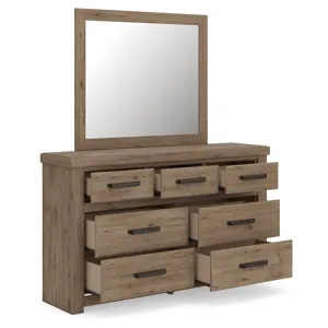 Oliandon Queen Panel Bed, Dresser and Mirror