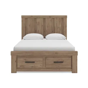 Garistyn Queen Panel Storage Bed, Dresser and Mirror