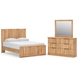 Rowden Queen Panel Platform Bed, Dresser and Mirror