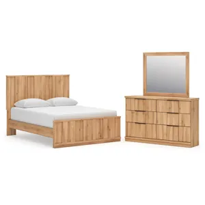 Rowden Queen Panel Platform Bed, Dresser and Mirror