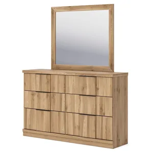 Rowden Queen Panel Platform Bed, Dresser and Mirror