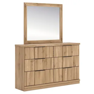 Rowden Queen Panel Platform Bed, Dresser and Mirror