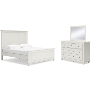 Grantoni King Panel Bed, Dresser and Mirror