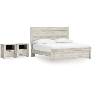 Bellaby King Panel Bed and 2 Nightstands