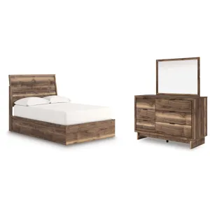 Chirason Full Panel Platform Bed, Dresser and Mirror