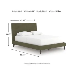 Chirason Full Upholstered Bed, Dresser and Mirror