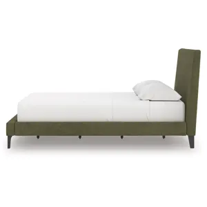 Chirason Queen Upholstered Bed, Dresser and Mirror