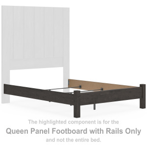 Parlayon Queen Panel Footboard with Rails