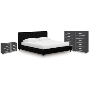 Zuraleus King Upholstered Bed, 2 Chests and 2 Nightstands