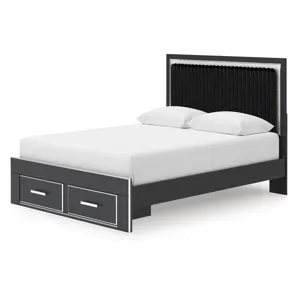 Birmonton Queen Upholstered Panel Platform Storage Bed