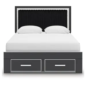 Birmonton Queen Upholstered Panel Platform Storage Bed