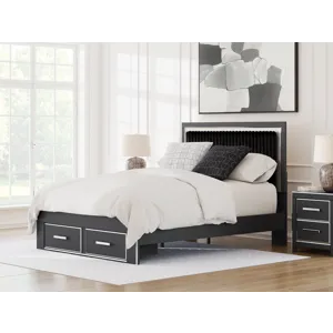 Birmonton Queen Upholstered Panel Platform Storage Bed