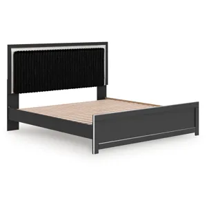 Birmonton King Upholstered Panel Platform Bed
