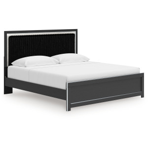 Birmonton King Upholstered Panel Platform Bed