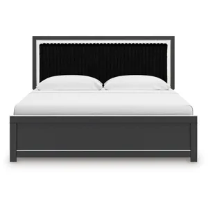 Birmonton King Upholstered Panel Platform Bed