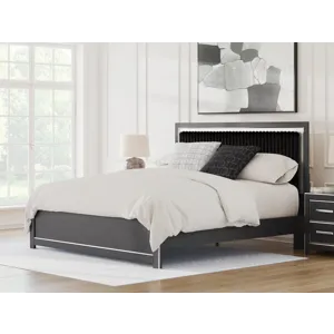 Birmonton King Upholstered Panel Platform Bed