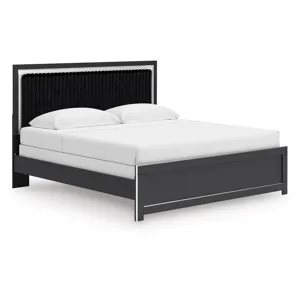 Birmonton King Panel Bed, Dresser, Mirror and Nightstand
