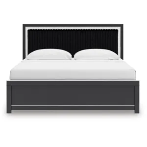 Birmonton King Panel Bed, Dresser, Mirror and Nightstand