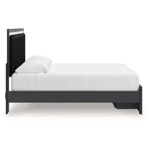 Birmonton King Upholstered Panel Platform Storage Bed