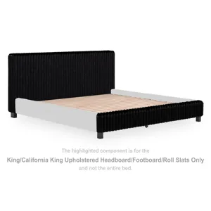 Birmonton King/California King Upholstered Headboard/Footboard/Roll Slats