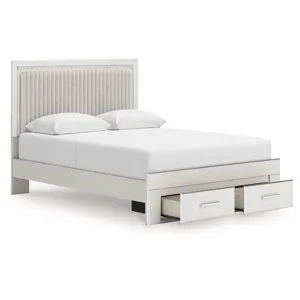 Birmonton Queen Upholstered Panel Platform Storage Bed