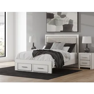 Birmonton Queen Upholstered Panel Platform Storage Bed