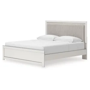 Birmonton King Upholstered Panel Platform Bed
