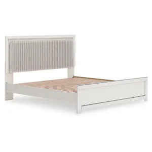 Birmonton King Upholstered Panel Platform Bed
