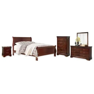 Alisdair California King Sleigh Bed, Dresser, Mirror, Chest and Nightstand