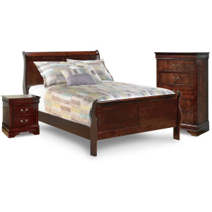 Alisdair Full Sleigh Bed, Chest and Nightstand