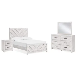 Cayboni Full Panel Bed, Dresser, Mirror and Nightstand