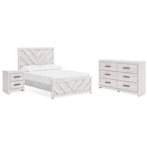 Cayboni Full Panel Bed, Dresser and Nightstand