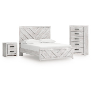 Cayboni Queen Panel Bed, Chest and Nightstand