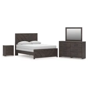 Prendonea Queen Panel Bed, Dresser, Mirror and Nightstand