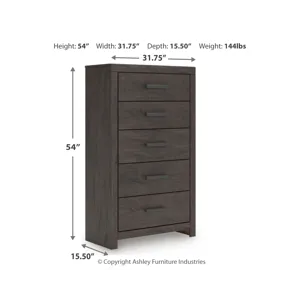 Prendonea Full Panel Bed, Dresser, Mirror, Chest and Nightstand