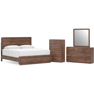 Fortlorn King Panel Bed, Dresser, Mirror and Chest