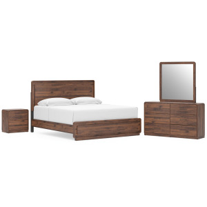 Fortlorn King Panel Bed, Dresser, Mirror and Nightstand
