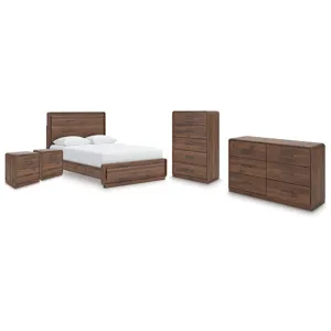 Fortlorn Queen Panel Bed, Dresser, Chest and 2 Nightstands