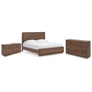 Fortlorn King Panel Bed, Dresser and 2 Nightstands