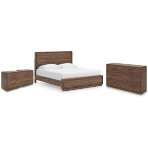 Fortlorn King Panel Bed, Dresser and 2 Nightstands