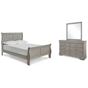 Kordasky Full Sleigh Bed, Dresser and Mirror