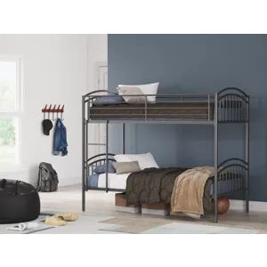 Lanceburg Twin over Twin Bunk Bed and 2 Mattresses