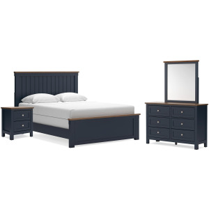 Landocken Queen Panel Bed, Dresser, Mirror and Nightstand