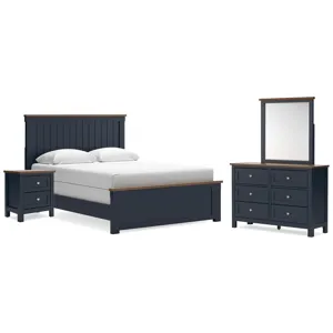 Landocken Queen Panel Bed, Dresser, Mirror and Nightstand