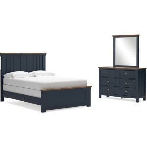 Landocken Full Panel Bed, Dresser and Mirror