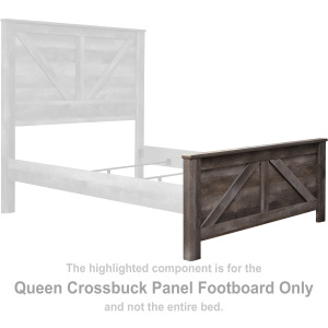 Wynnlow Queen Crossbuck Panel Footboard