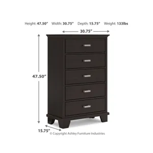 Covetown Full Panel Bed, Chest and Nightstand