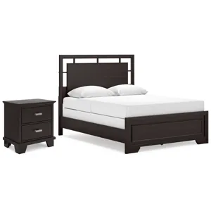 Covetown Queen Panel Bed and Nightstand