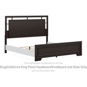 Covetown King/California King Panel Headboard/Footboard and Slats