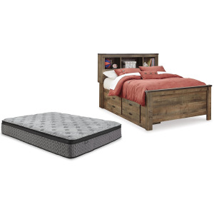 Trinell Full Bookcase Bed with Mattress